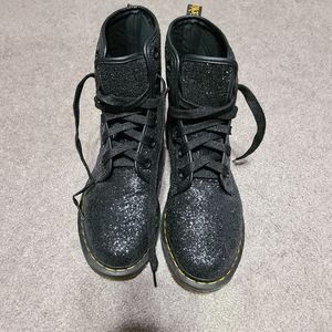 Unisex Dr. Marten glitter combat boots